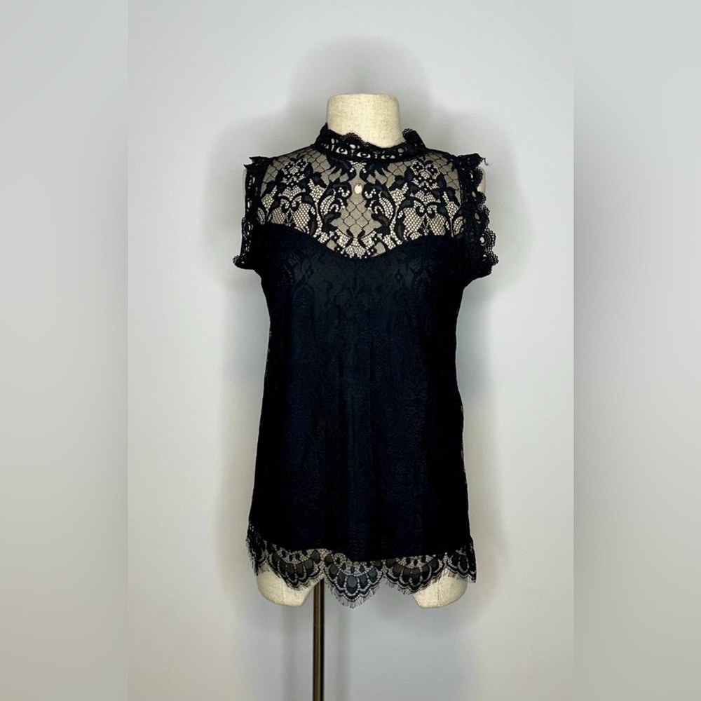 L&A Fashion: Elegant Black Lace Sleeveless Top